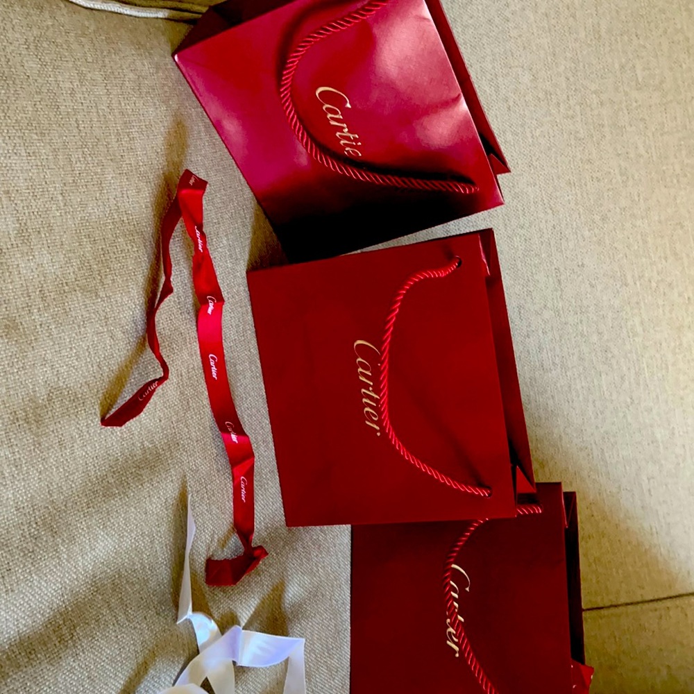 Authentic Cartier paper bags. In good condition.